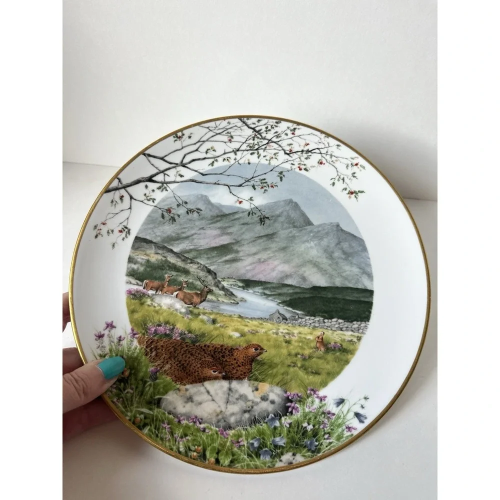 1979 September on the Moors Collector Plate Limited Edition Grouse & Deer 9
